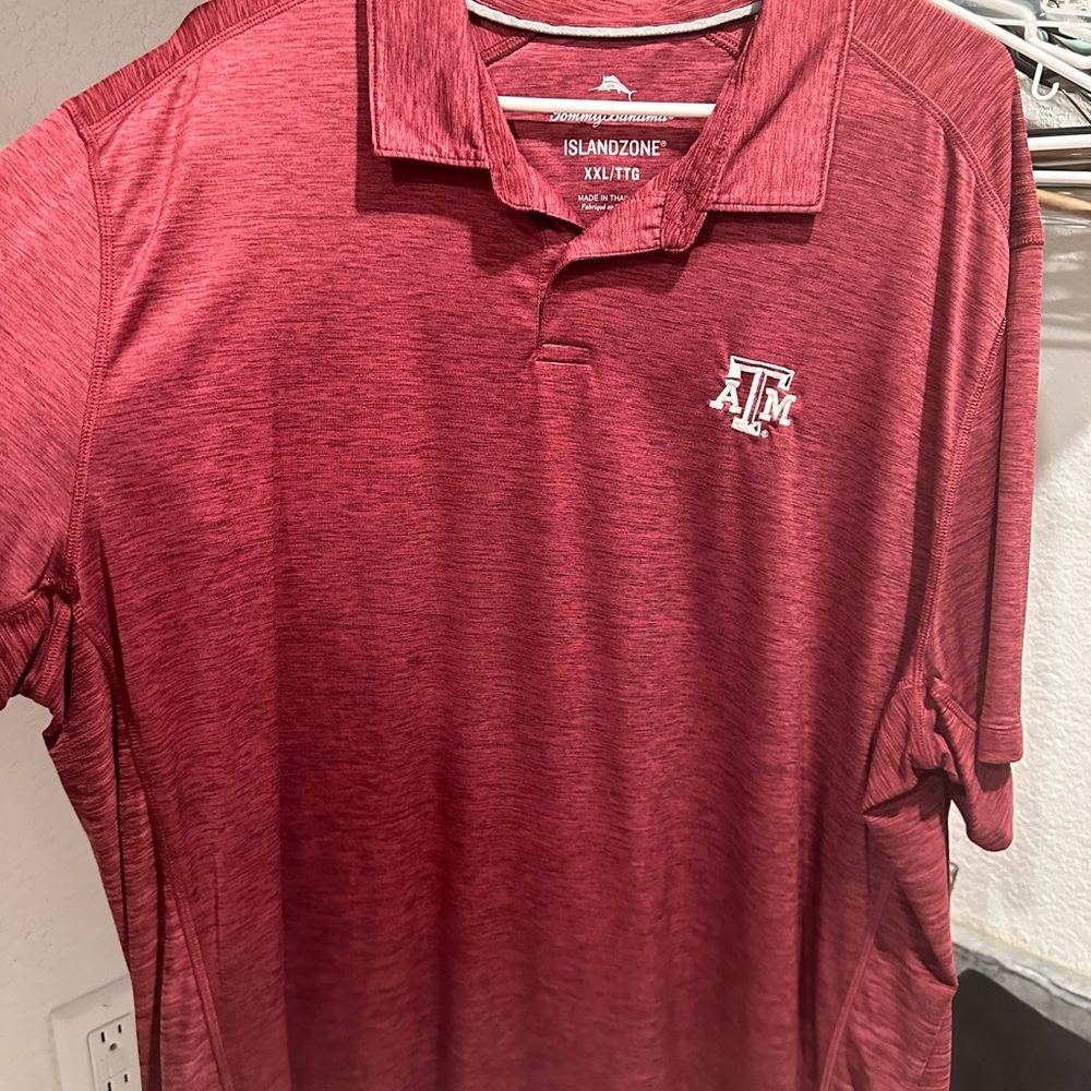 Tommy Bahama Texas A&M Polo Shirt Performance Athletic Wear